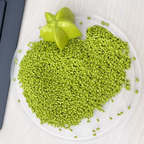 Masterbatch de couleur verte de matière plastique de catégorie comestible d'ABS
