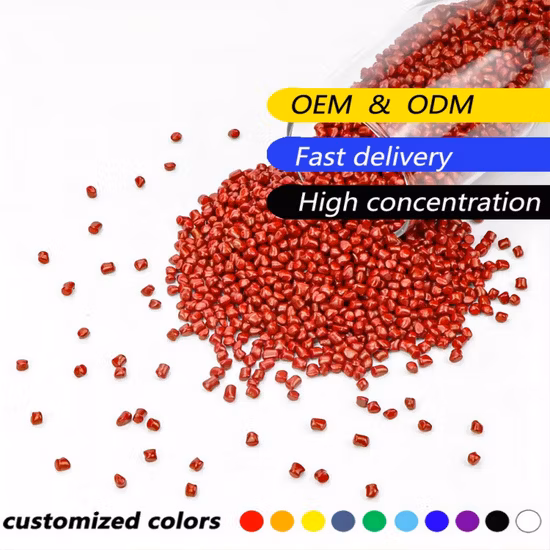Mélange maître biodégradable en résine plastique rouge/bleu/jaune/vert/rose pour câble/fibre chimique/tuyau